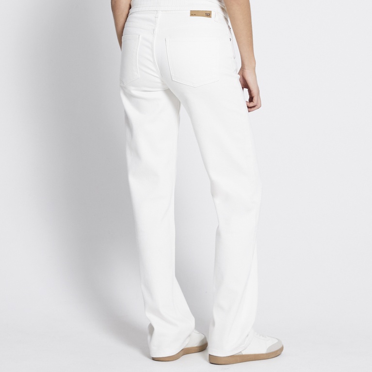 Mid waist straight jeans "Mid West" Off white